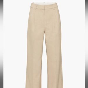 Aritzia effortless pant size 4 heather oakwood heather oat beige! Worn once!